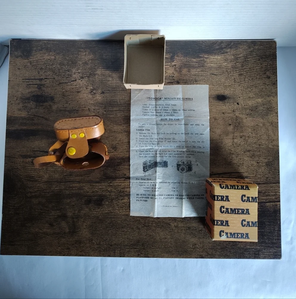 Toyoca Miniature Spy Camera Carrying Case,Box & Instructions ONLY! NO CAMERA